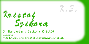kristof szikora business card